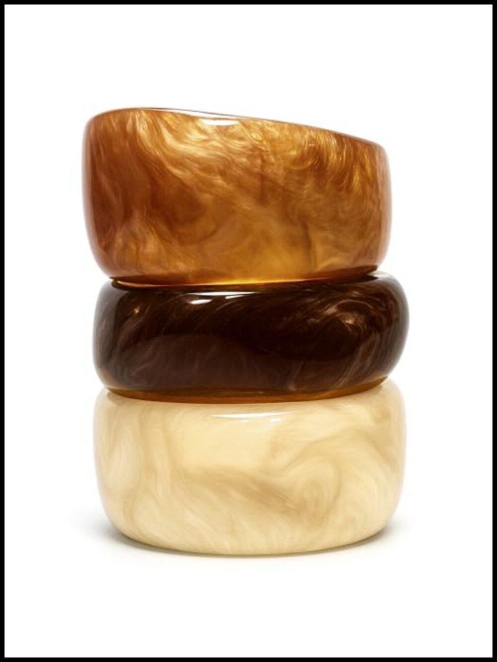 Chunky Acrylic Resin Bangle Bracelet Set for Women Stackable Retro